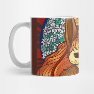 Moon Bunny Illustration Mug